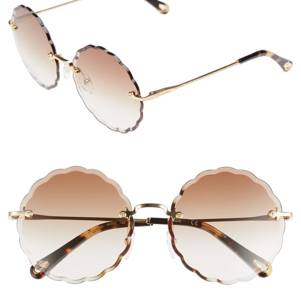 Chloe rosie poppy Sunglasses brown lenses